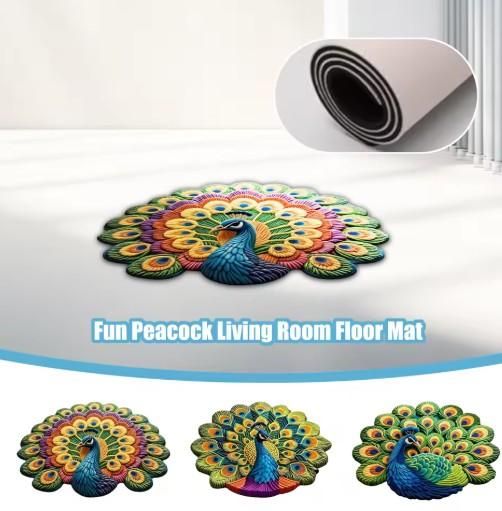 Non-Slip Peacock Mat