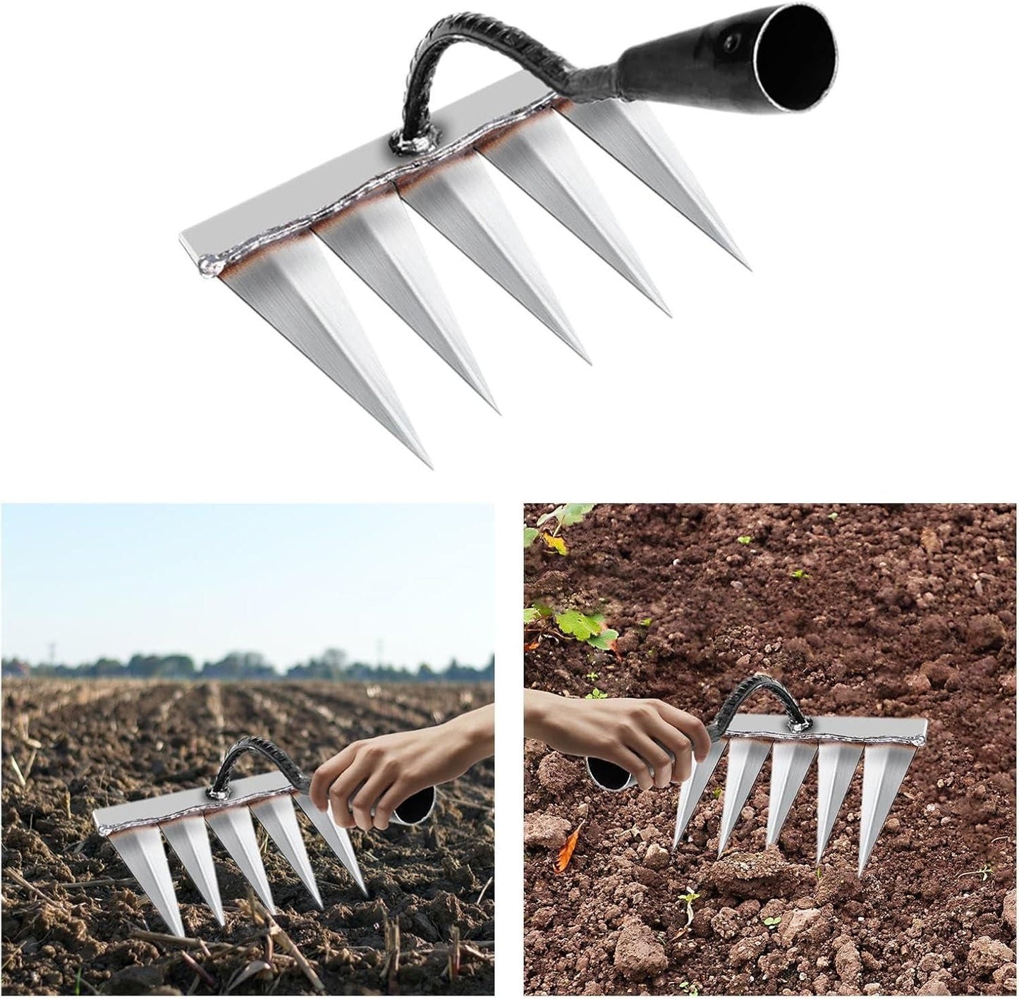 5 Teeth Carbon Steel Garden Weeding Tool