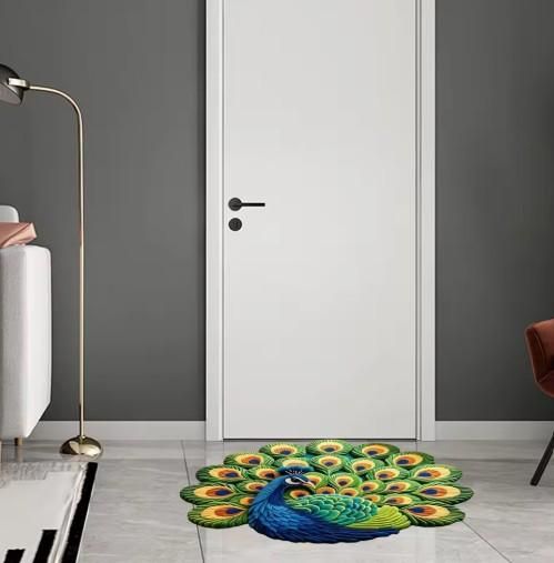 Non-Slip Peacock Mat